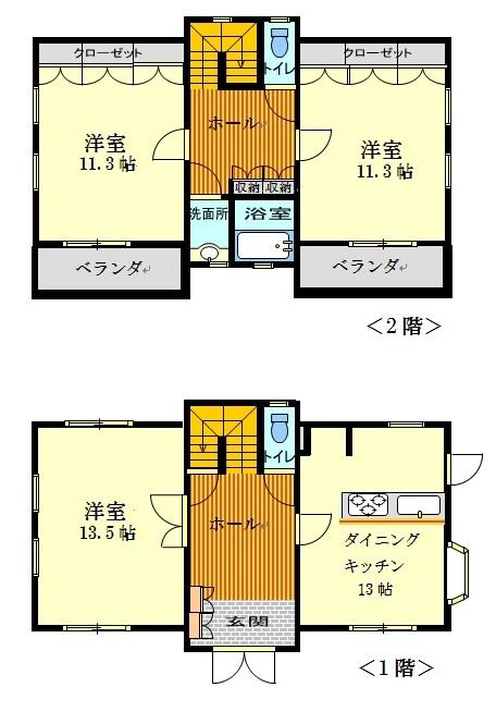 Floor plan. 16.8 million yen, 3DK, Land area 219.04 sq m , Building area 132.12 sq m