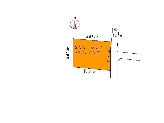 Compartment figure. Land price 8 million yen, Land area 238.03 sq m