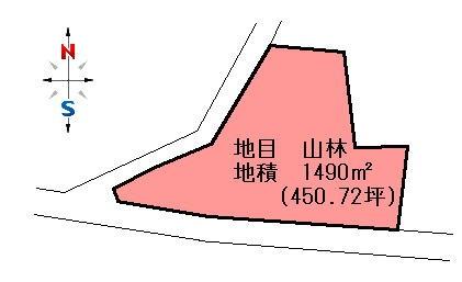 Compartment figure. Land price 9.9 million yen, Land area 1,490 sq m