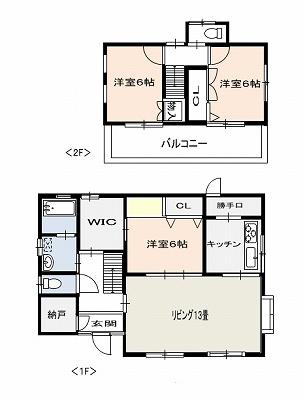 Floor plan. 18,800,000 yen, 3LDK, Land area 157.25 sq m , Building area 94.39 sq m