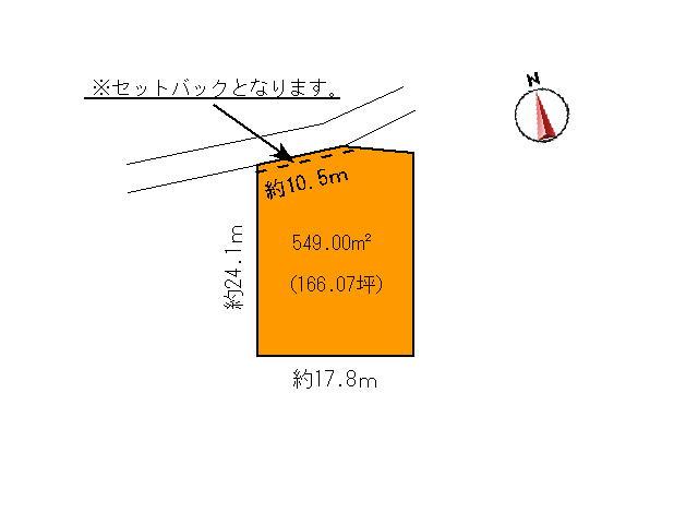 Compartment figure. Land price 14,940,000 yen, As land area 549 sq m 1 compartment