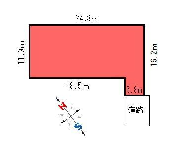 Compartment figure. Land price 10 million yen, Land area 311.82 sq m