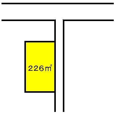 Compartment figure. Land price 3.5 million yen, Land area 226 sq m