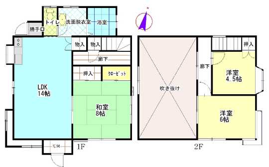 Floor plan. 6.8 million yen, 3LDK, Land area 264.47 sq m , Building area 80.31 sq m