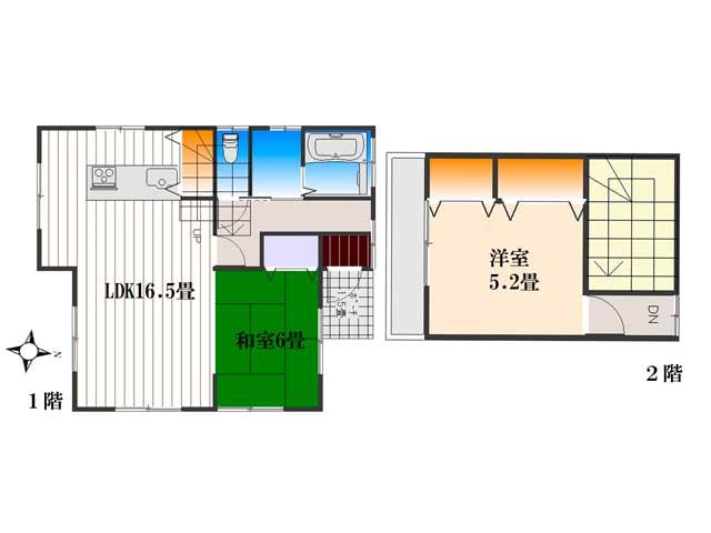 Floor plan. 11.2 million yen, 2LDK, Land area 231.74 sq m , It is a building area of ​​72.86 sq m 2-storey property