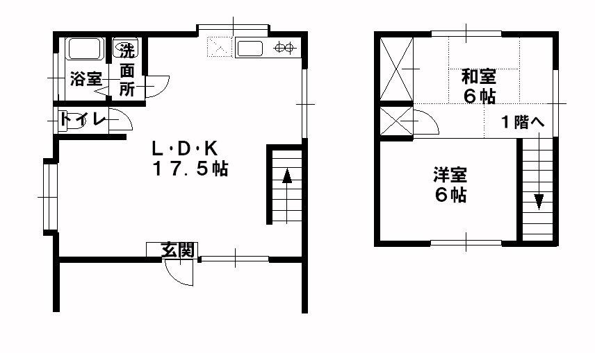 Floor plan. 5.9 million yen, 2LDK, Land area 180.74 sq m , Building area 49.5 sq m