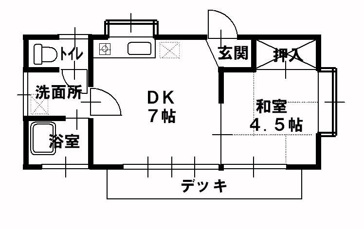 Floor plan. 3.6 million yen, 1DK, Land area 165.65 sq m , Building area 29.81 sq m
