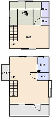 Floor plan. 6.5 million yen, 2LDK, Land area 175.32 sq m , Building area 49.68 sq m