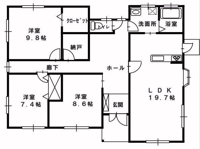 Floor plan. 27,800,000 yen, 3LDK + S (storeroom), Land area 797.5 sq m , Building area 116 sq m floor plan