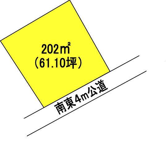 Compartment figure. Land price 7.98 million yen, Land area 202 sq m