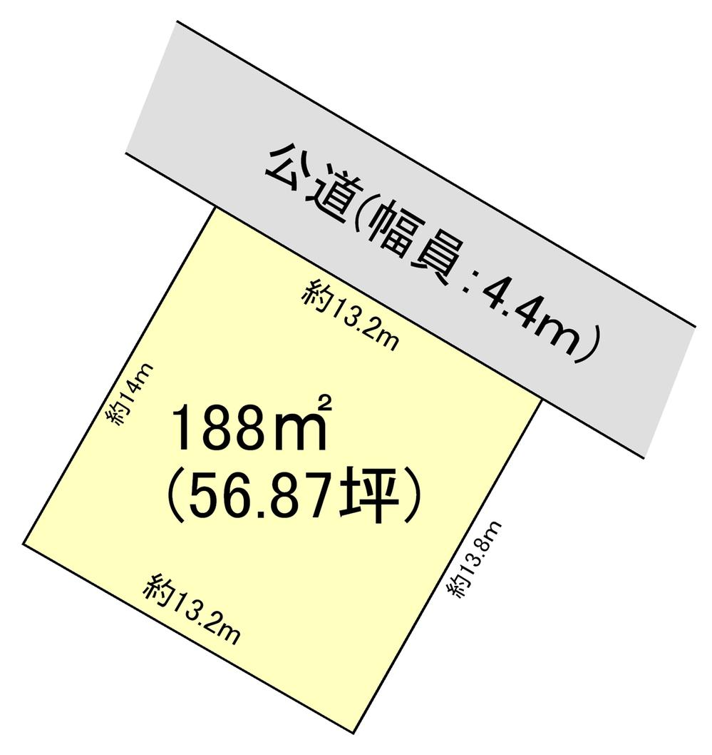 Compartment figure. Land price 4.3 million yen, Land area 188 sq m