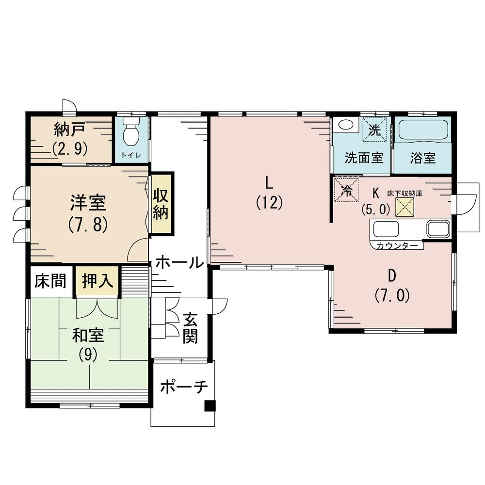 Floor plan. 23.8 million yen, 2LDK + S (storeroom), Land area 669 sq m , Building area 102 sq m