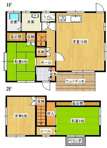 Floor plan. 8.8 million yen, 3LDK, Land area 177.35 sq m , Building area 83.76 sq m