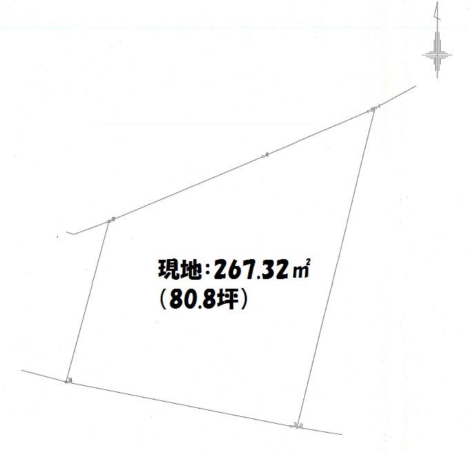 Compartment figure. Land price 6 million yen, Land area 267.32 sq m site area more than 80 square meters