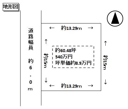 Compartment figure. Land price 5.4 million yen, Land area 199.94 sq m