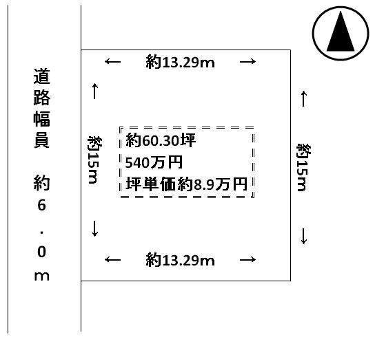 Compartment figure. Land price 5 million yen, Land area 199.35 sq m