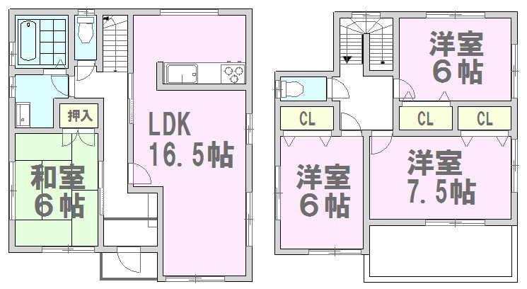 Floor plan. 18,800,000 yen, 4LDK, Land area 184 sq m , Building area 101.02 sq m