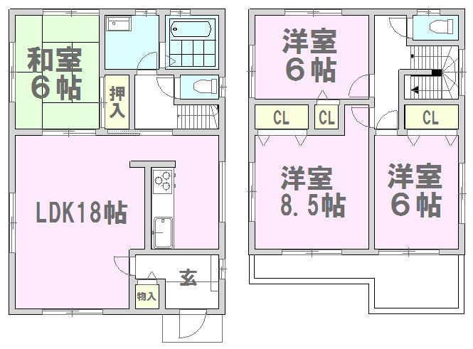 Floor plan. 20.8 million yen, 4LDK, Land area 254.02 sq m , Building area 104.33 sq m