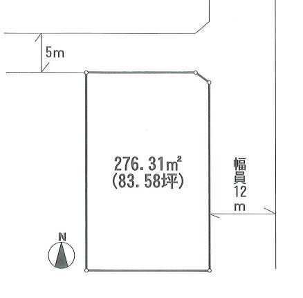 Compartment figure. Land price 8.5 million yen, Land area 276.31 sq m