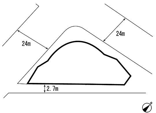 Compartment figure. Land price 7.96 million yen, Land area 292 sq m intersection corner lot