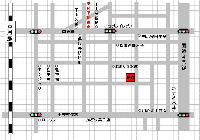 Other. Between the station and the national highway old Route 4.  Entrance intersection ・ Shimoyama intersection. It is easy-to-understand way from either. 