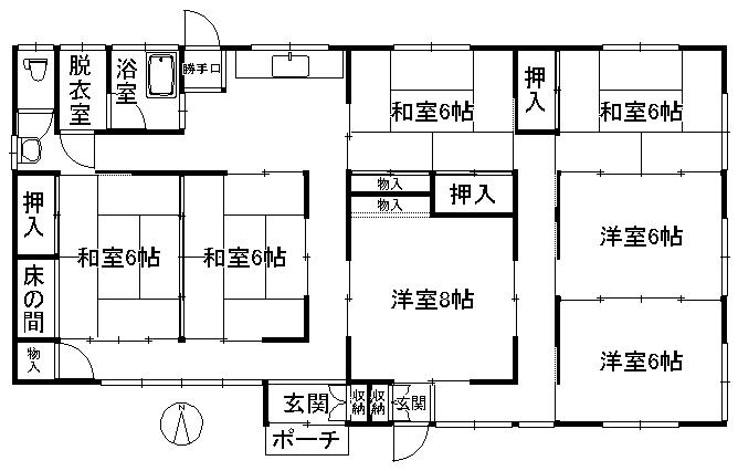 Floor plan. 15.5 million yen, 7DK, Land area 970 sq m , Building area 80.97 sq m