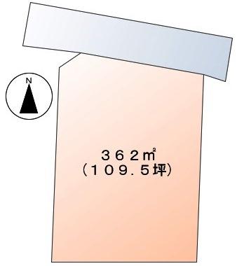 Compartment figure. Land price 11 million yen, Land area 362 sq m