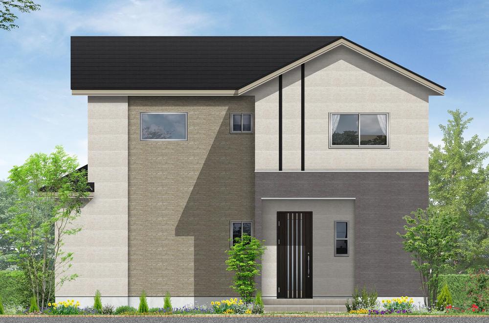 Rendering (appearance). House with around entrance of clean shoes cloak (8 Building) Rendering