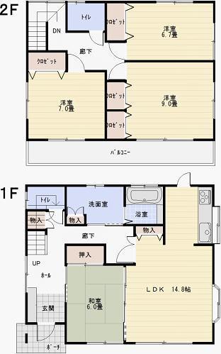 Floor plan. 17,950,000 yen, 4LDK, Land area 177.11 sq m , Building area 116.08 sq m