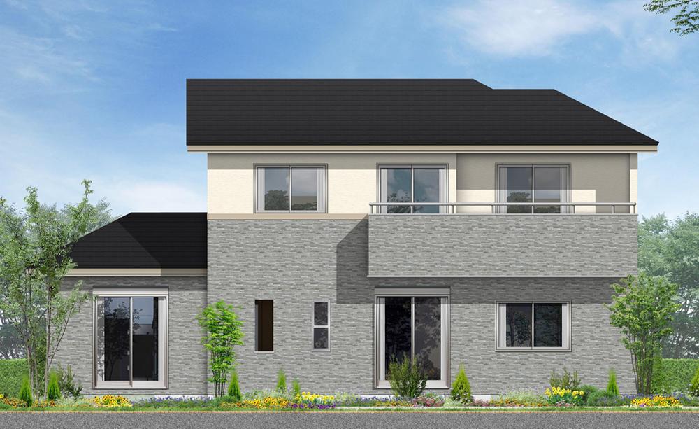 Rendering (appearance). A house with a separate sum space of residential-oriented (Building 2) Rendering