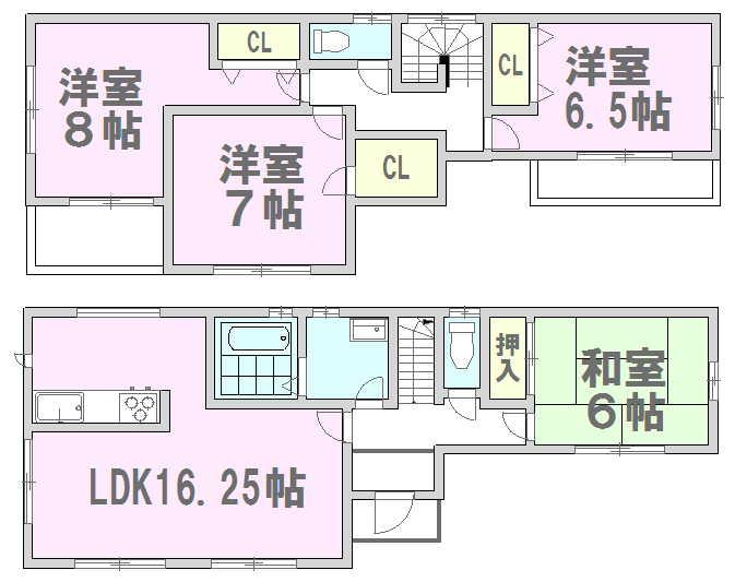 Floor plan. 19,800,000 yen, 4LDK, Land area 293.14 sq m , Building area 103.09 sq m
