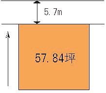 Compartment figure. Land price 5.8 million yen, Land area 191.23 sq m