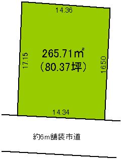 Compartment figure. Land price 6.9 million yen, Land area 265.71 sq m