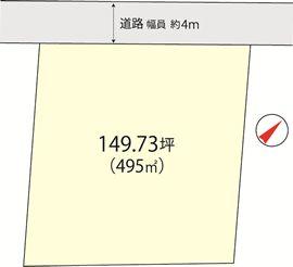 Compartment figure. Land price 4.8 million yen, Land area 495 sq m