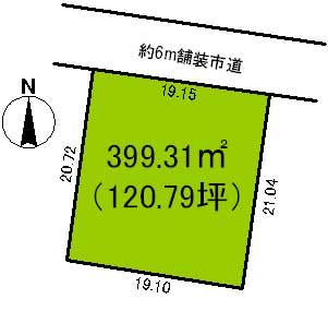 Compartment figure. Land price 7.25 million yen, Land area 399.31 sq m