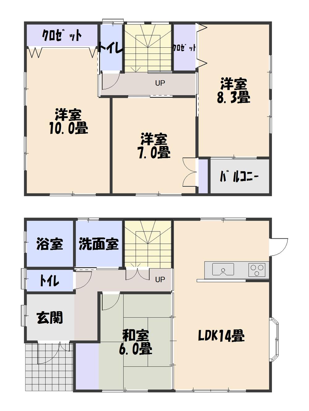 Floor plan. 16.5 million yen, 4LDK, Land area 199.49 sq m , Building area 109.51 sq m floor plan on the first floor was renovated Japanese-style Western-style. In addition to the closet and part of the floor, Housing was replaced under the floor. 
