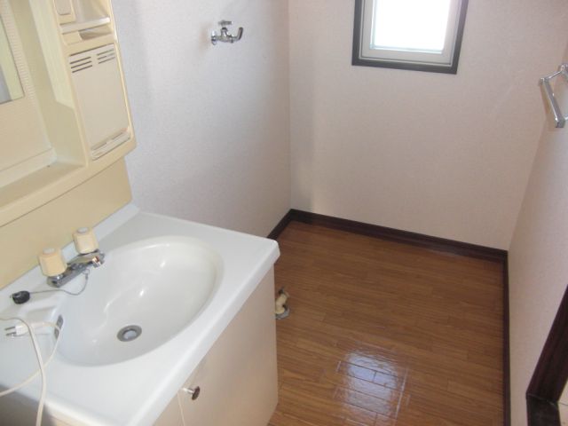 Washroom. Convenient basin space