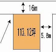 Compartment figure. Land price 12 million yen, Land area 373.96 sq m