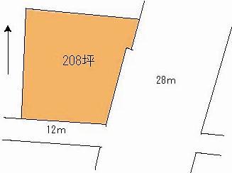 Compartment figure. Land price 18.5 million yen, Land area 688 sq m