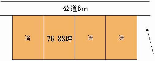 Compartment figure. Land price 7.5 million yen, Land area 254.15 sq m