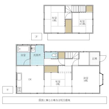 Floor plan. 11 million yen, 4DK, Land area 284.57 sq m , Building area 74.35 sq m