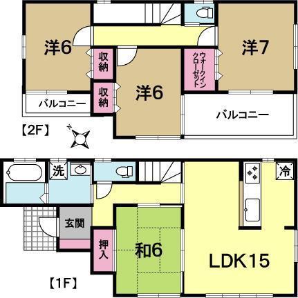 Floor plan. 18.9 million yen, 4LDK, Land area 160.16 sq m , Building area 98.53 sq m
