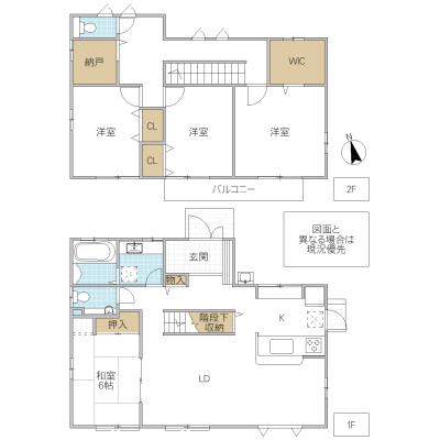 Floor plan. 27 million yen, 4LDK, Land area 217.88 sq m , Building area 126.23 sq m