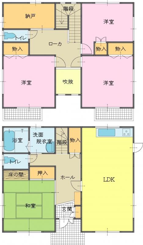 Floor plan. 23.8 million yen, 4LDK + S (storeroom), Land area 271.98 sq m , Building area 129.14 sq m