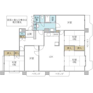 Floor plan. 5LDK, Price 9.8 million yen, Footprint 116.24 sq m , Balcony area 18.9 sq m