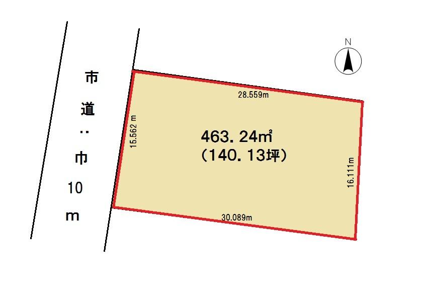 Compartment figure. Land price 10 million yen, Land area 463.24 sq m