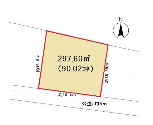 Compartment figure. Land price 8.5 million yen, Land area 297.6 sq m