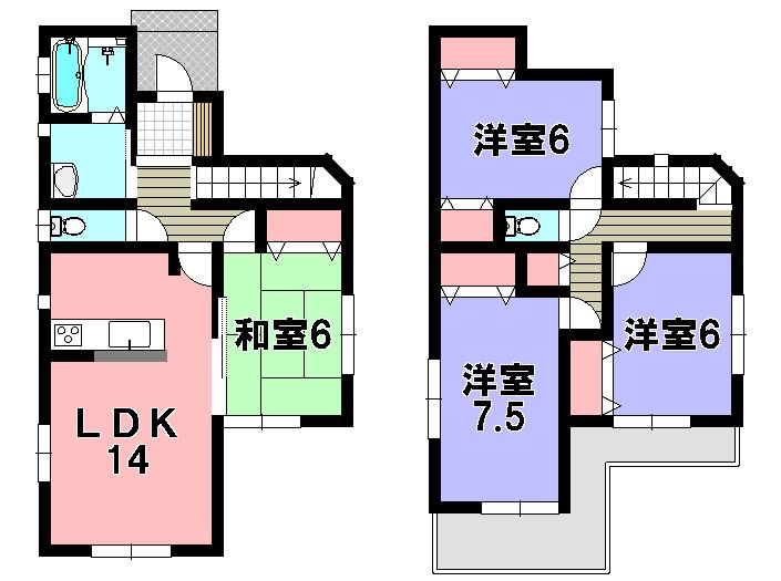 Floor plan. 15.4 million yen, 4LDK, Land area 144 sq m , Building area 100.39 sq m