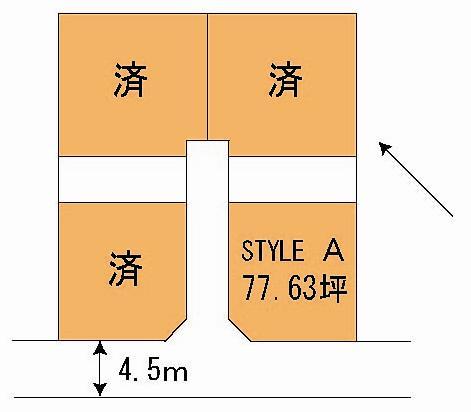 Compartment figure. Land price 10,250,000 yen, Land area 256.62 sq m