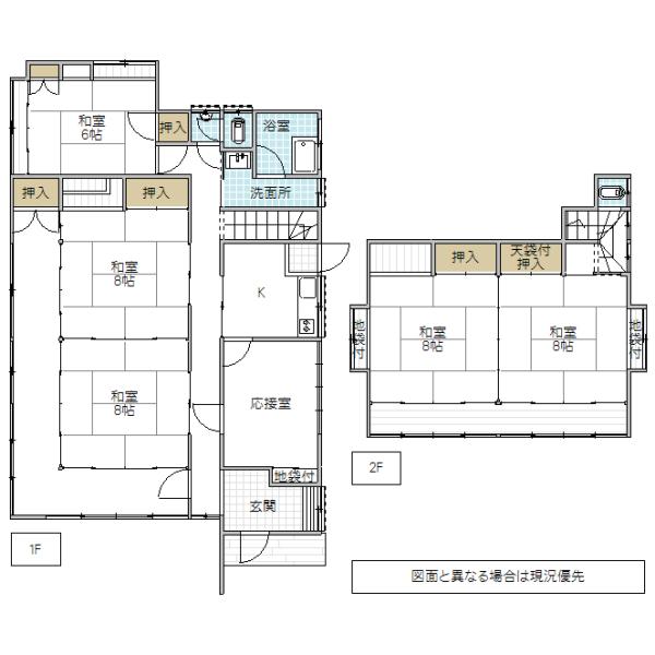 Floor plan. 13.2 million yen, 6K, Land area 291 sq m , Building area 147.1 sq m